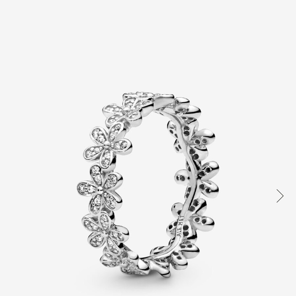 Pandora Daisy Sparkly Silver Ring Size 6 / 52